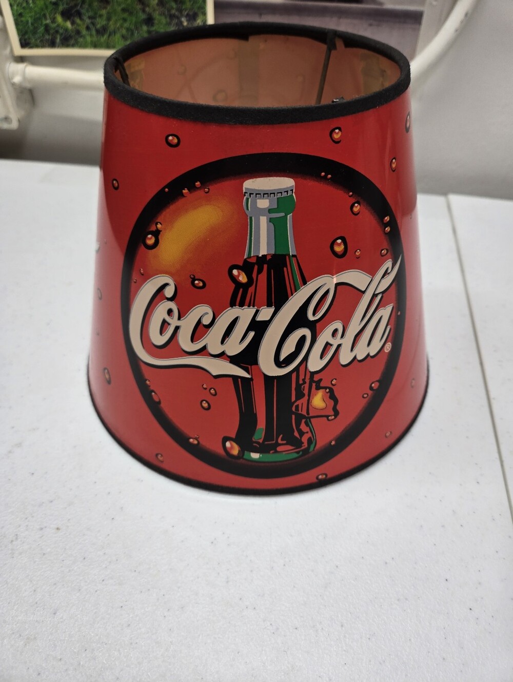 Vintage 1997 Coca-Cola Lampshade Good Used Condition. Rare Hard to Find.